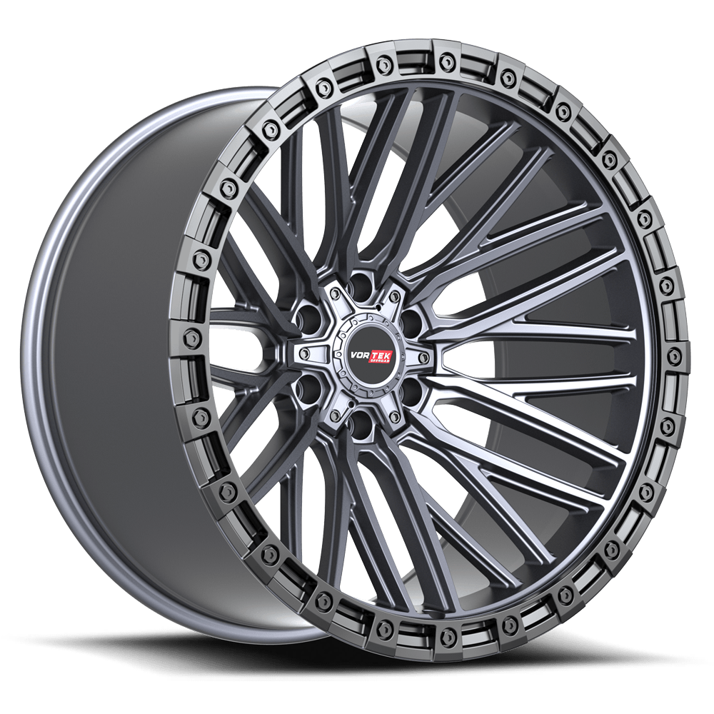 Vortek VRT-608 22x12 5x127 / 5x139.7 -44 78.1 Matte Titanium Black Bead Ring