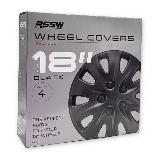 RSSW Wheel Covers (Set of 4) Black 18''