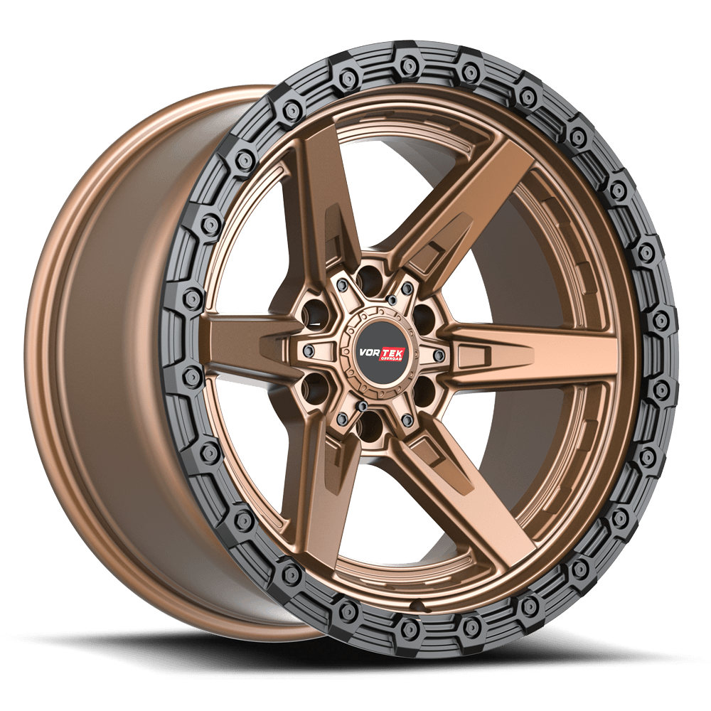 Vortek VRT-602 17x9 6x135 / 6x139.7 0 106.1 Matte Bronze With Black Bead Ring