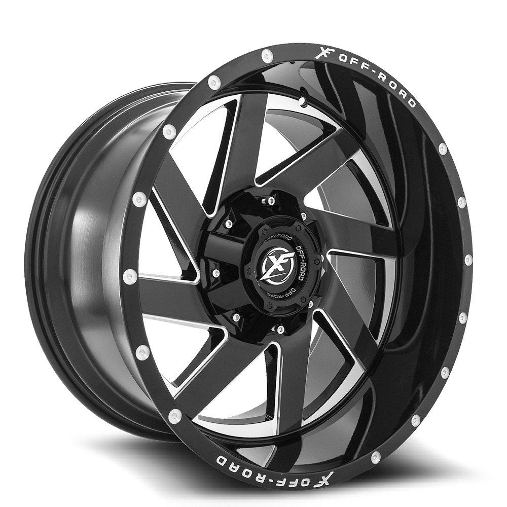 XF Offroad XF-205 20x9 6x135 / 6x139.7 12 106.4 Gloss Black Milled
