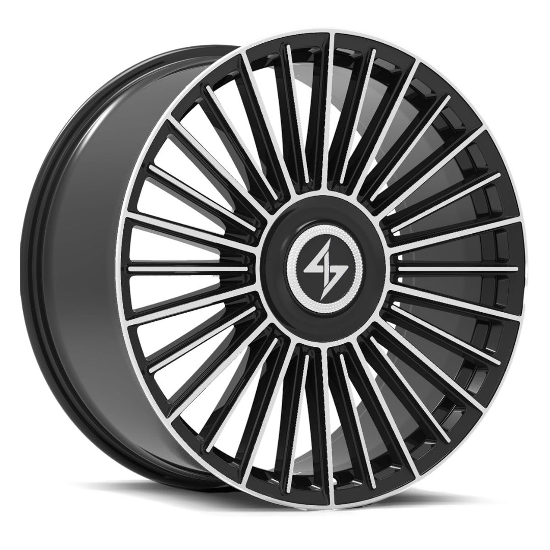 Sentali Luxx Spectre 24x10 5x127 / 5x120 30 74.1 Gloss Black Machined