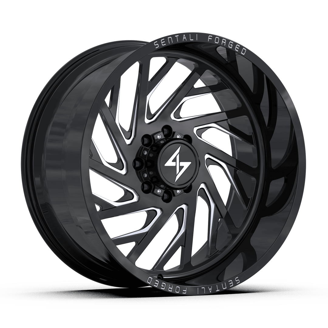 Sentali Forged SF7BM 24x12 8x170 -44 125.2 Gloss Black Milled