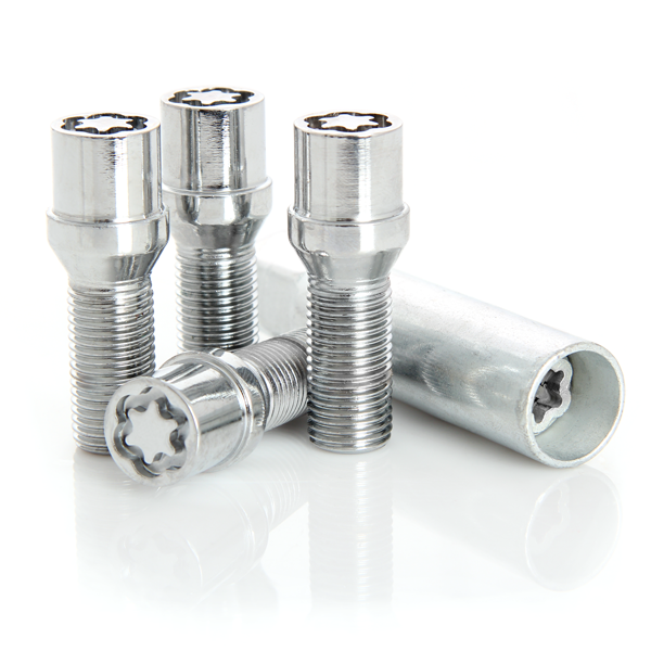 Lock Nut Spline 12x1.25mm 17/19mm Chrome 24mm