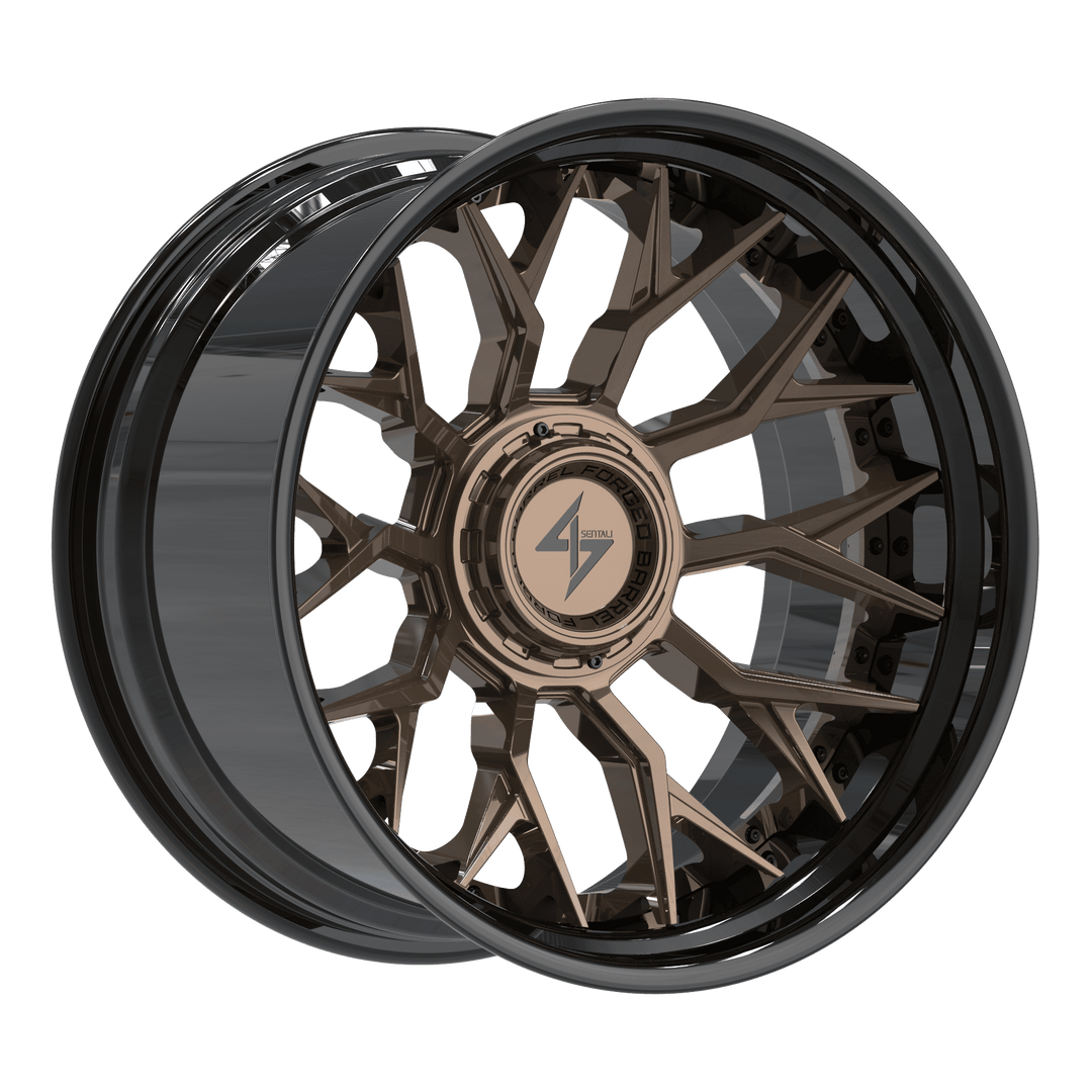 Sentali BFX2 22x12 5x127 / 5x139.7 -44 78.1 Gloss Black Lip / Bronze Centre