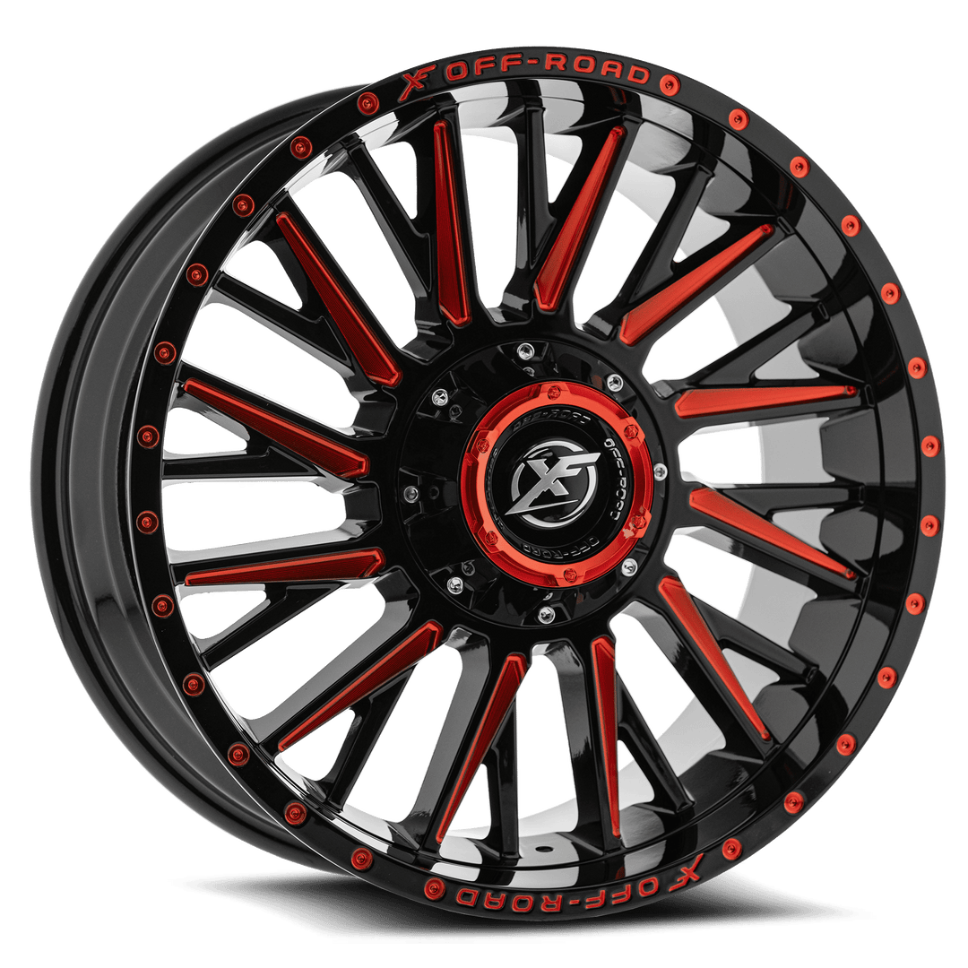XF Offroad XF-226 20x10 8x165.1 / 8x170 -12 125.2 GLOSS BLACK RED MILLED