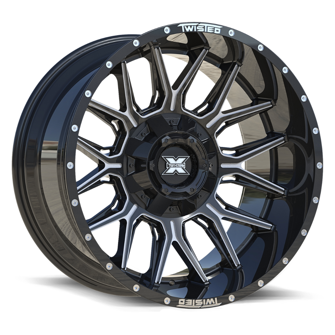 Twisted Off-Road TW1 20x10 8x165.1 / 8x180 -18 NA Gloss Black Milled