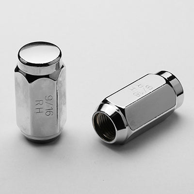 Acorn Duplex Chrome Nut 1PC 60° Seat - 9/16" RH - 22mm Hex - Premium