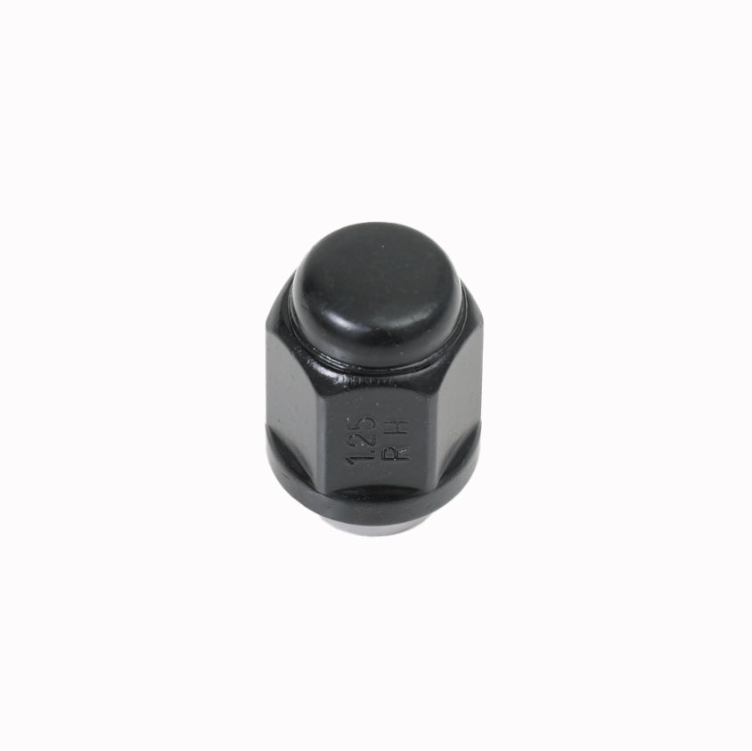 Acorn Satin Black Nut 2PC 60° Bulge Seat - 12x1.25mm - 21mm Hex - Premium