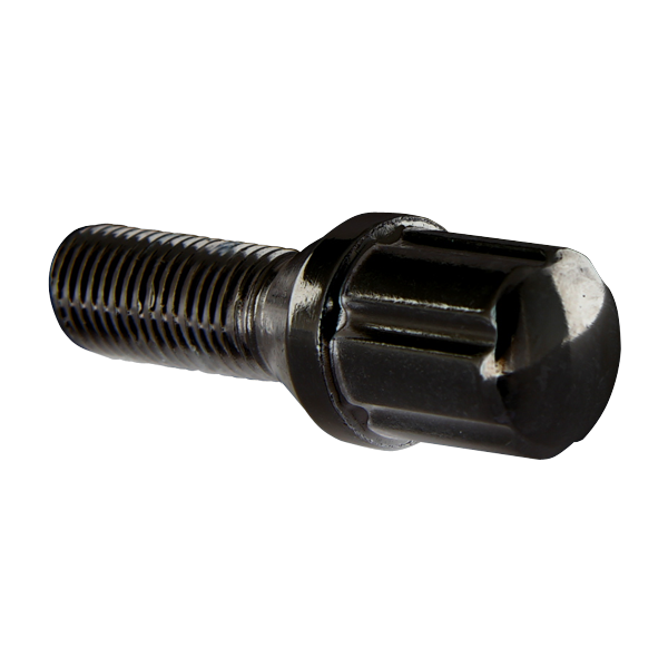 12x1.25 6 Spline Bolt Shank 28mm Black