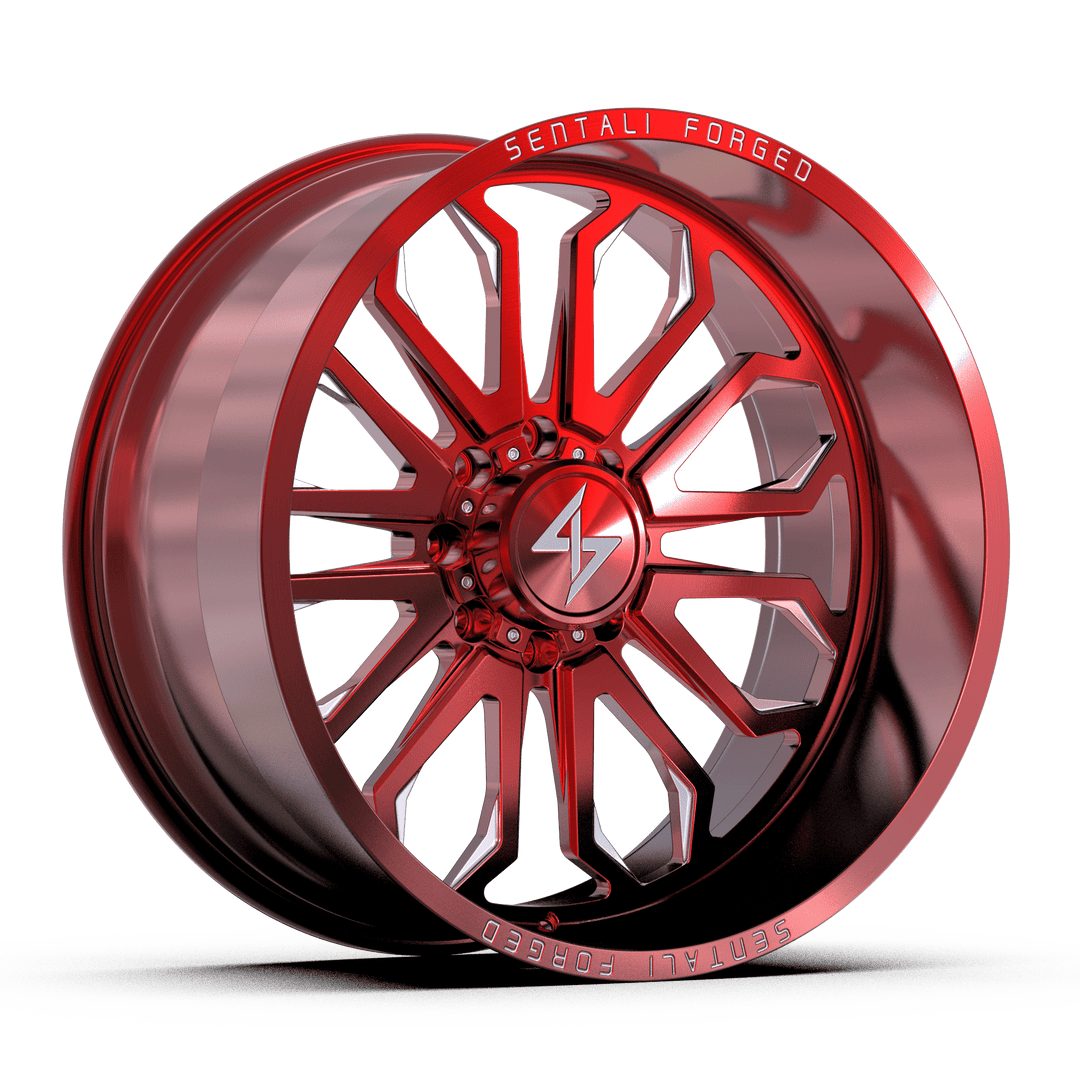 Sentali Forged SF-3 24x12 5x127 -44 71.5 Red Milled