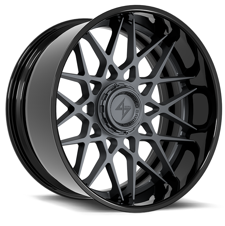 Sentali Barrel Forged Xtreme BFX5 24x12 8x165.1 / 8x180 -44 125.2 Gloss Black Lip / Gun Metal Centre
