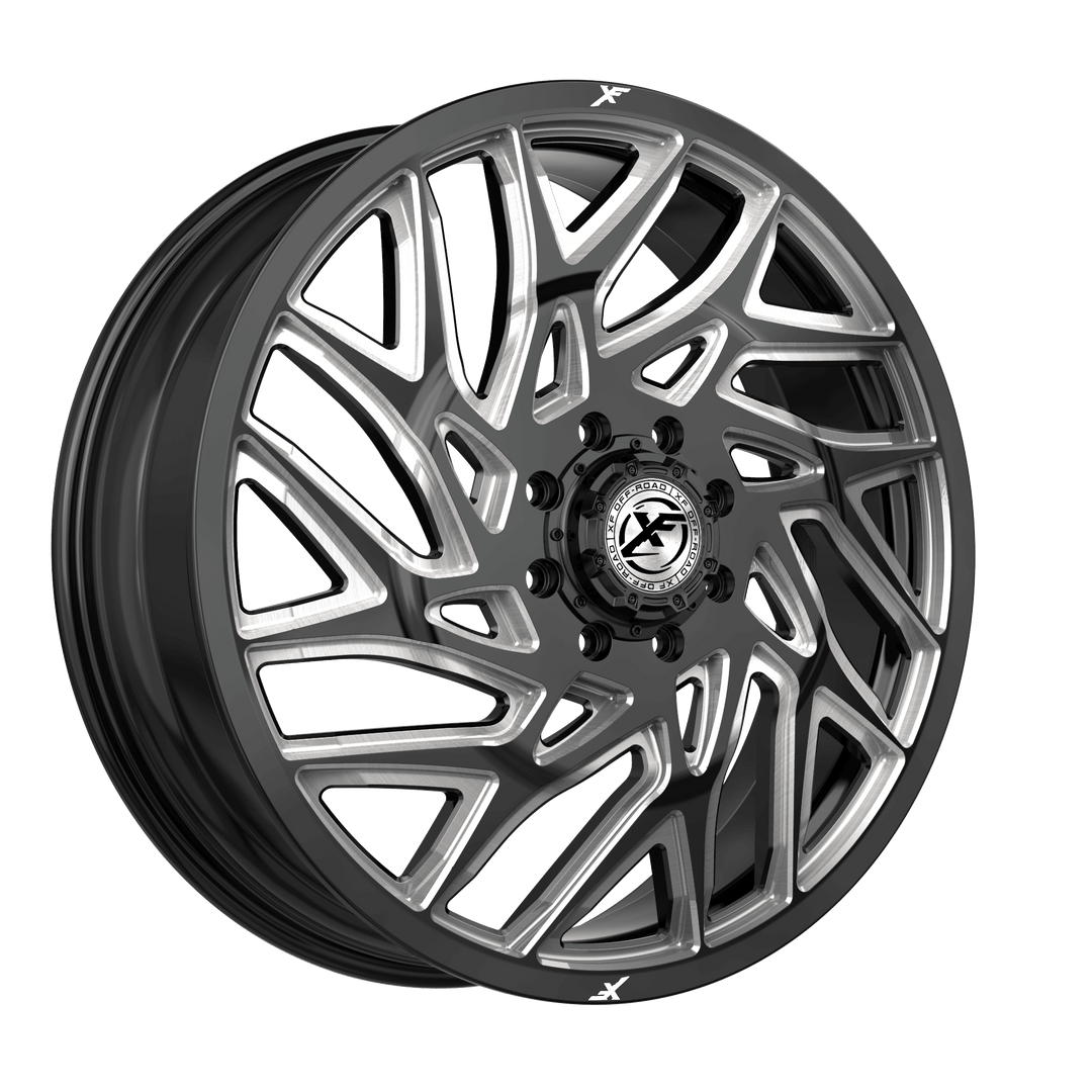 XF Offroad XF-229 GBML-F 20x8.25 8x165.1 110 121.3 Gloss Black Milled