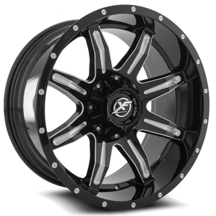 XF Offroad XF-215 20x10 8x165.1 / 8x180 -12 125.2 Gloss Black Milled
