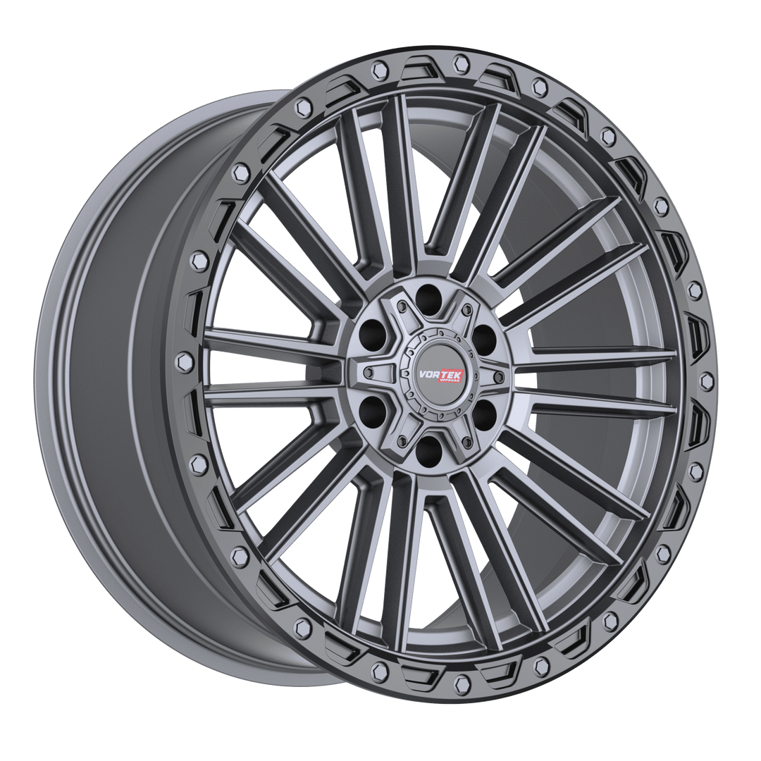 Vortek VRT-604MTB 20x9.5 8x165.1 / 8x170 0 125.1 Matte Titanium Black Bead Ring