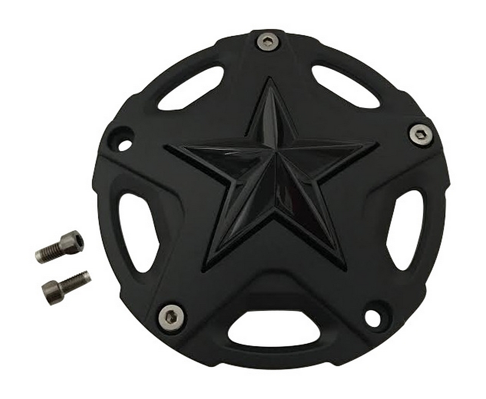 Xd827 17x8 Matte Black Cap W/ G-blk Star