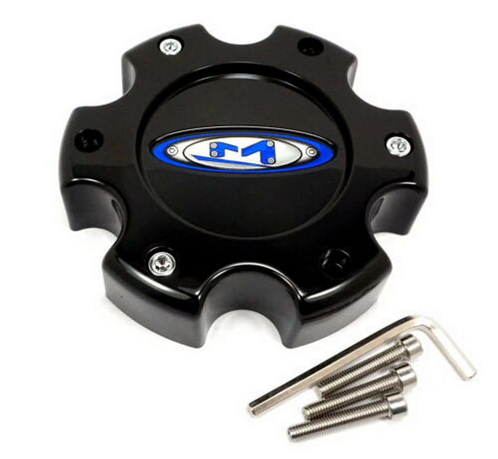Mo951 Cap Blk 6x5.5 +18 - Blue Oval Logo