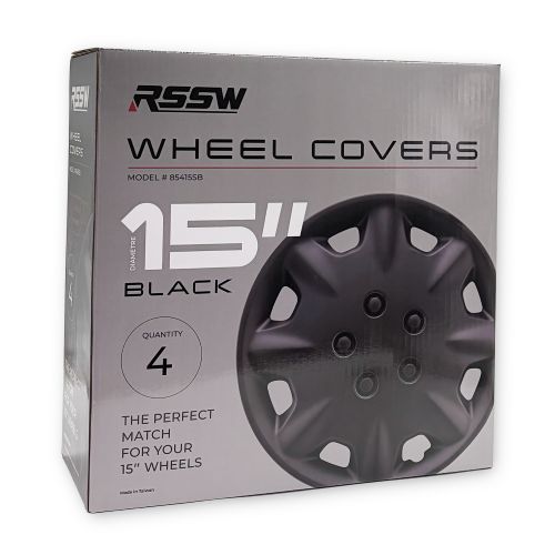 RSSW Wheel Covers (Set of 4) Black 15''