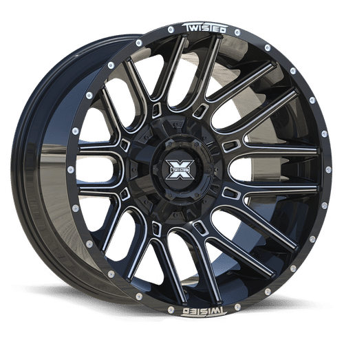 Twisted Off-Road TW3 20x9 5x127 / 5x139.7 12 NA Gloss Black Milled