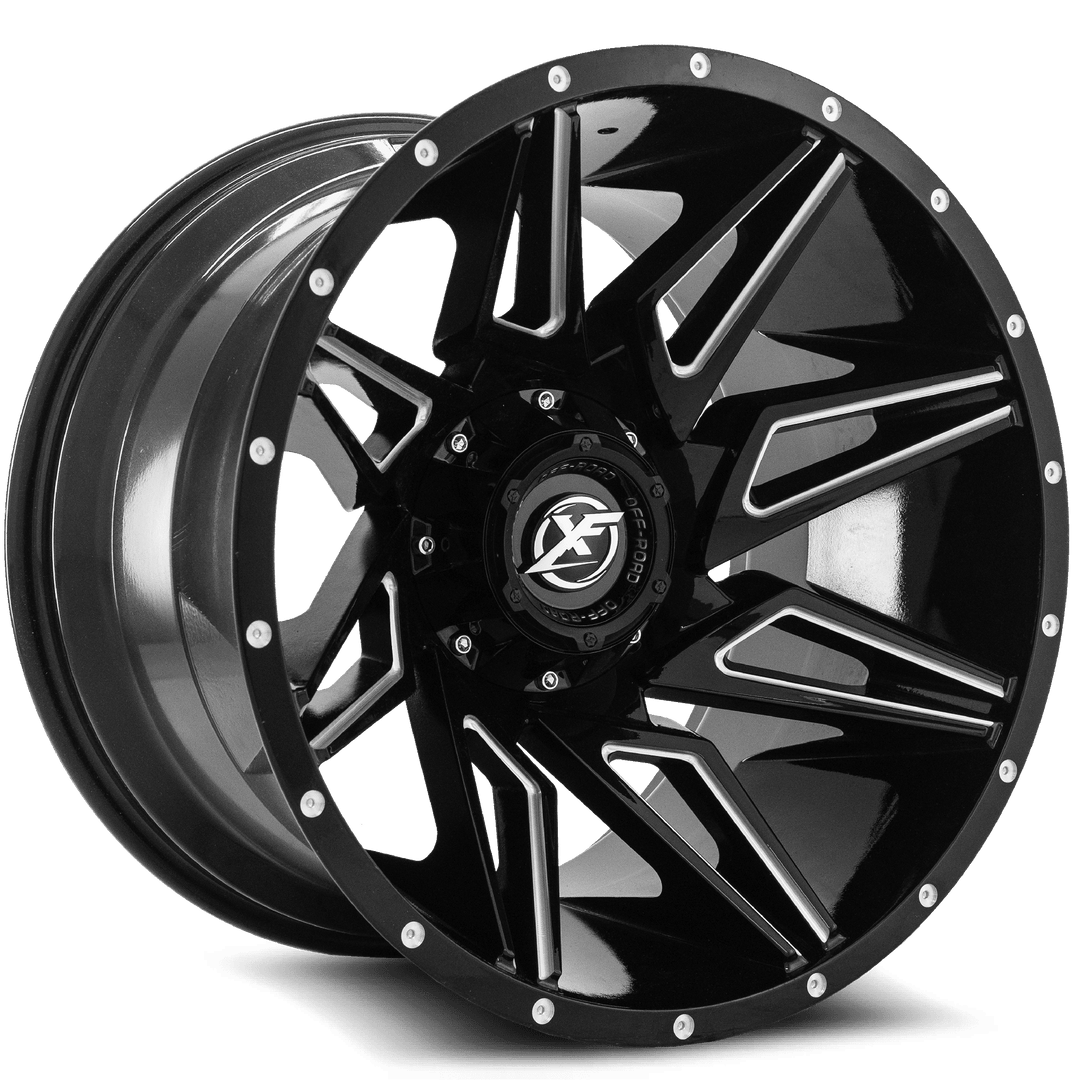 XF Offroad XF-218 20x9 8x165.1 / 8x170 12 125.2 Gloss Black Milled