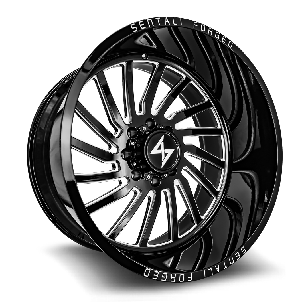 Sentali Forged SF1BM 28x16 8x180 -99 124.3 Gloss Black Milled