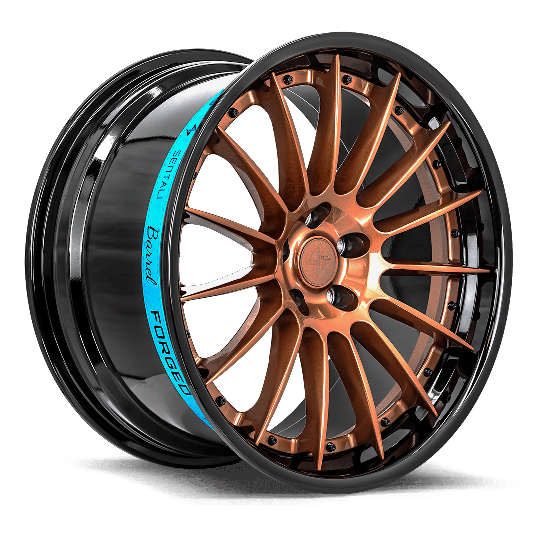 Sentali Barrel Forged SB2 22x9.5 5x115 15 71.6 Gloss Black Lip / Gloss Bronze Centre