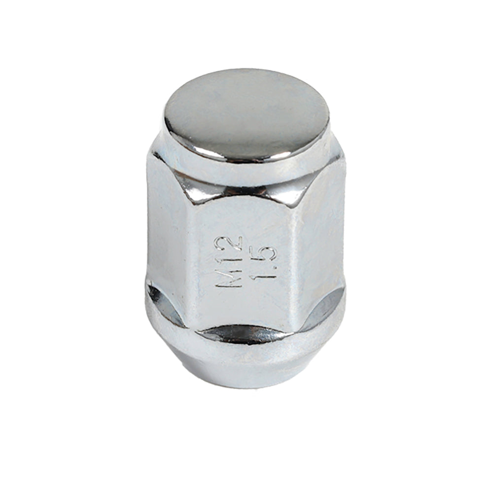 Acorn Chrome Nut 1PC 60° Bulge Seat - 12x1.50mm - 21mm Hex - Premium