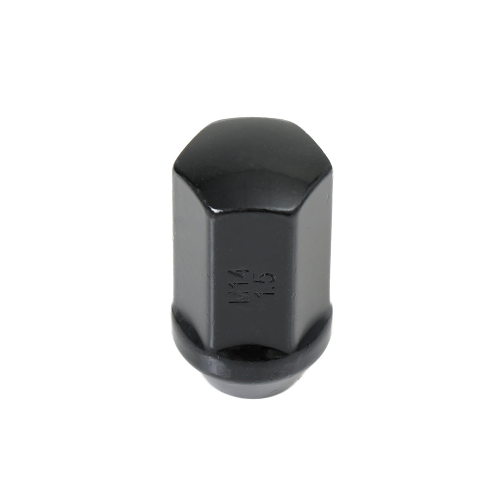 Acorn Duplex XL Black Nut 1PC 60° Bulge Seat - 14x1.50mm - 22mm Hex - Premium