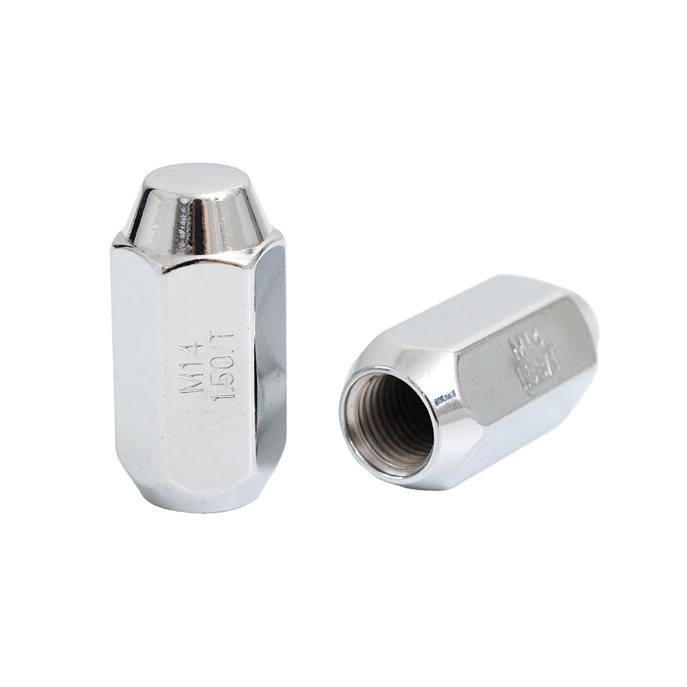 Acorn Chrome Long Nut 1PC 60° Seat - 14x1.50mm - 21mm Hex - Premium