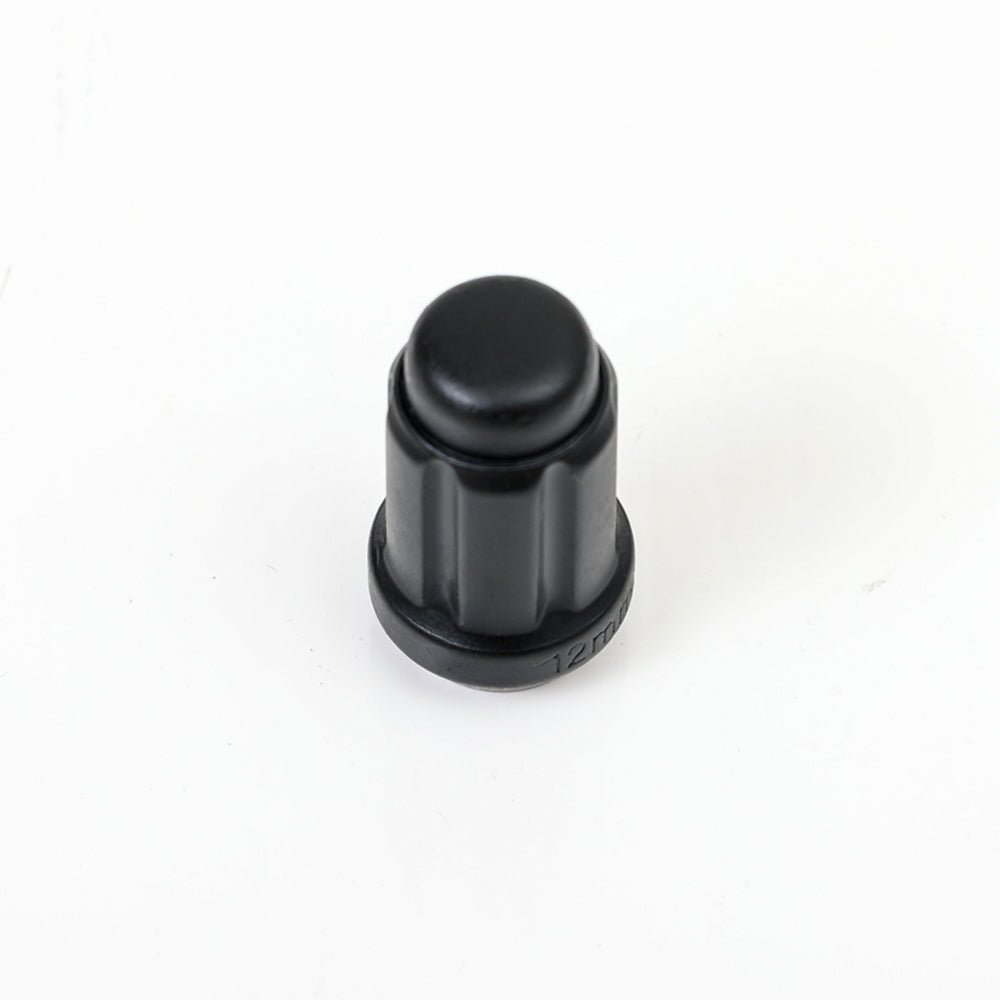 6 Spline Matte Black Nut 2PC 60° Seat - 12x1.50mm - 17/19/21mm Hex - Premium