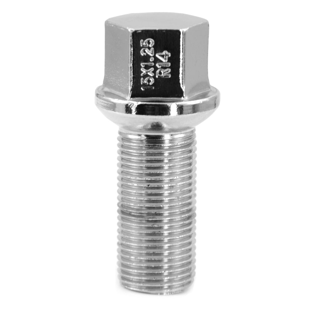 Acorn Chrome Bolt R14 Radius Seat - 15x1.25mm - 30mm Shank - 17mm Hex - Premium