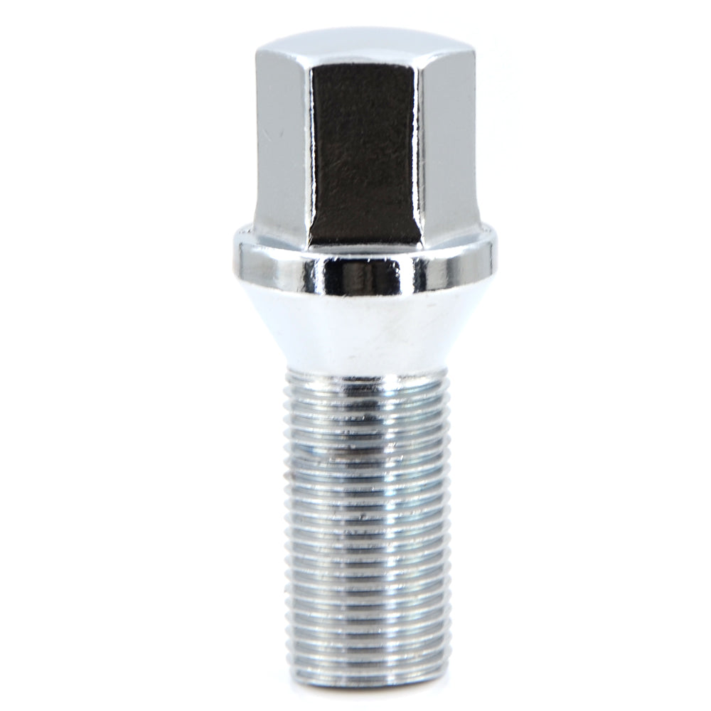 Acorn Chrome Bolt 60° Seat - 15x1.25mm - 28mm Shank - 17mm Hex - Premium