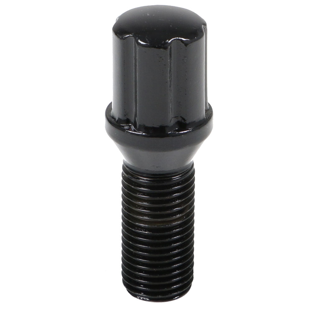 6 Spline Black Bolt 60° Seat - 14x1.50mm - 28mm Shank - 17/19/21mm Hex - Premium
