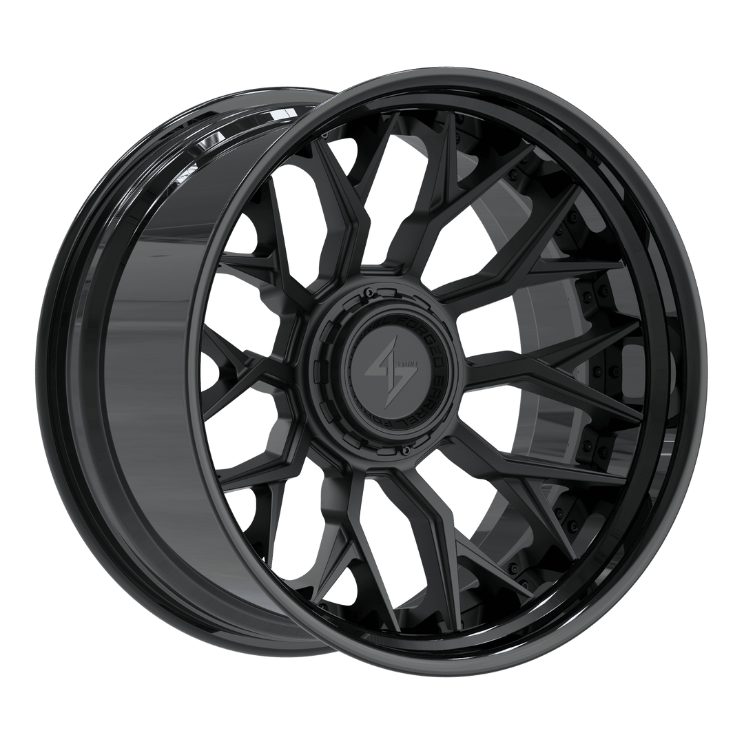 Sentali BFX2 22x10 8x165.1 / 8x180 -24 125.2 Gloss Black Lip / Matte Black Centre