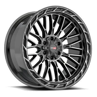 Vortek VRP-502BDCDT 20x9 5x127 / 5x139.7 12 78.1 Black Diamond Cut W/ Dark Tint
