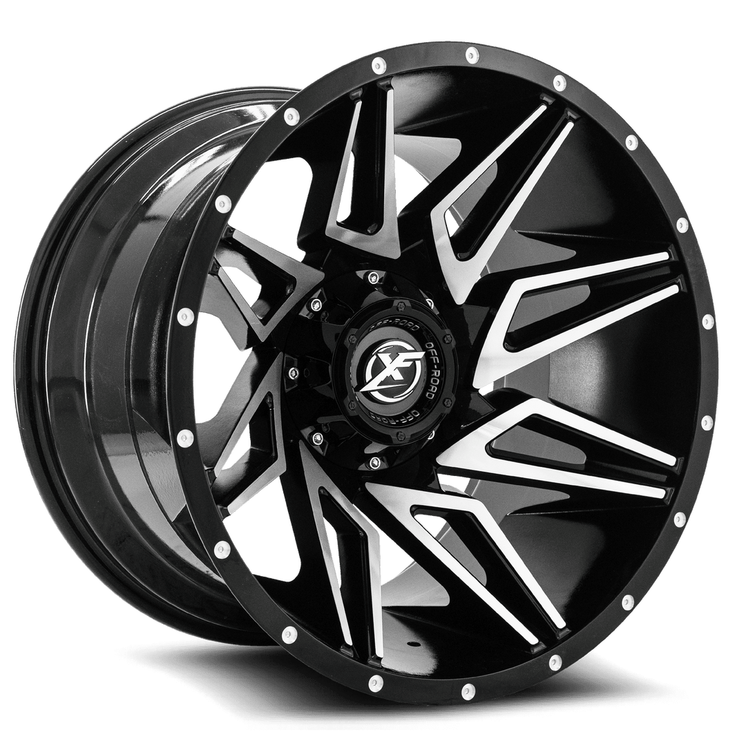 XF Offroad XF-218 20x9 5x139.7 / 5x150 12 110.3 Gloss Black Machined