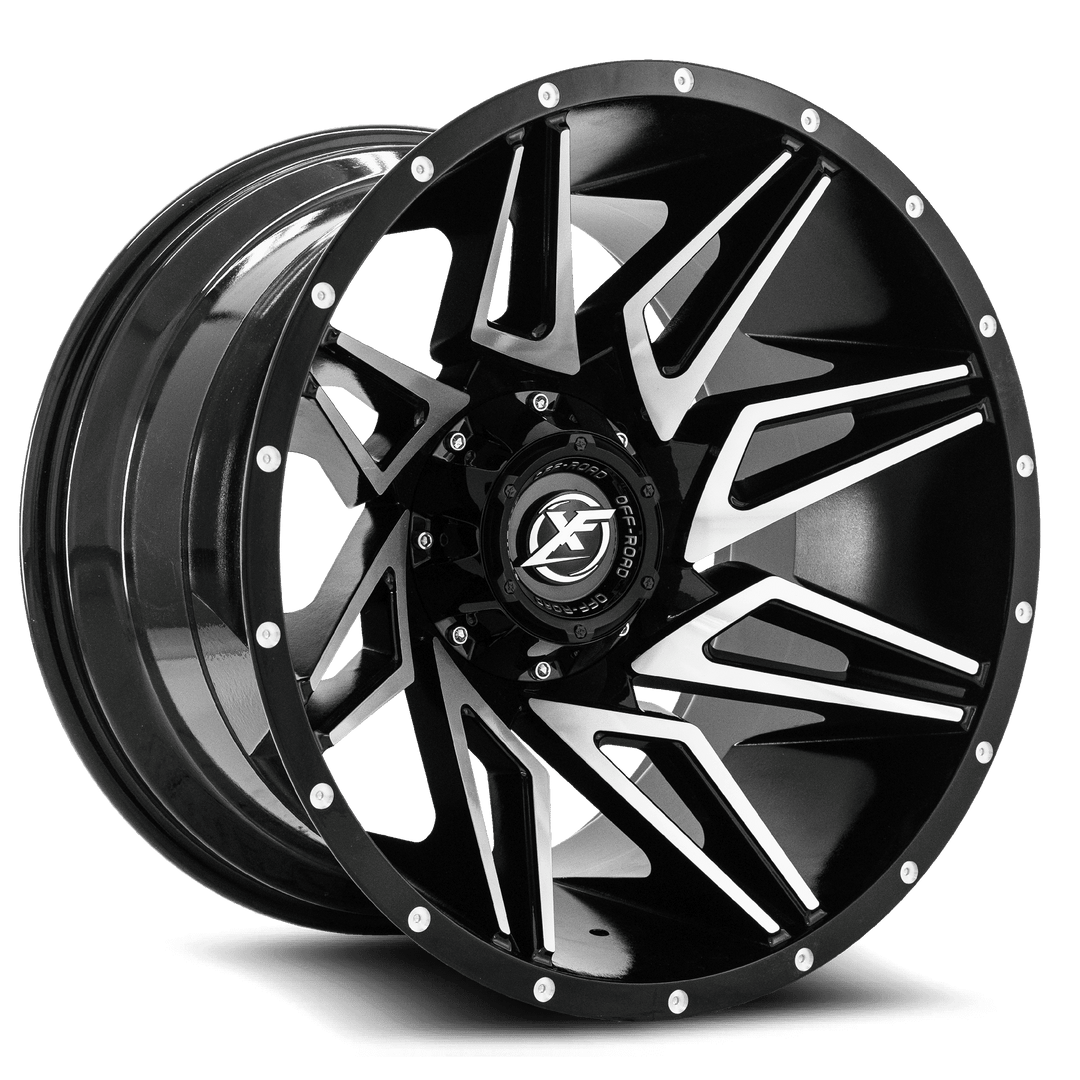 XF Offroad XF-218 22x12 5x127 / 5x139.7 -44 108 Gloss Black Machined