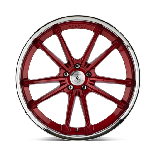 Asanti Wheels Black Label Abl-23 Sigma 20x10.5 5x112 38 72.56 Rouge Bonbon Avec Lèvre Chromée