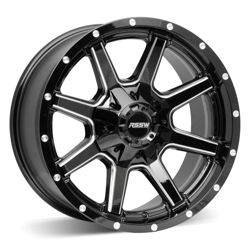RSSW Titan 17x9 6x135 0 87.1 Gloss Black Machine Face