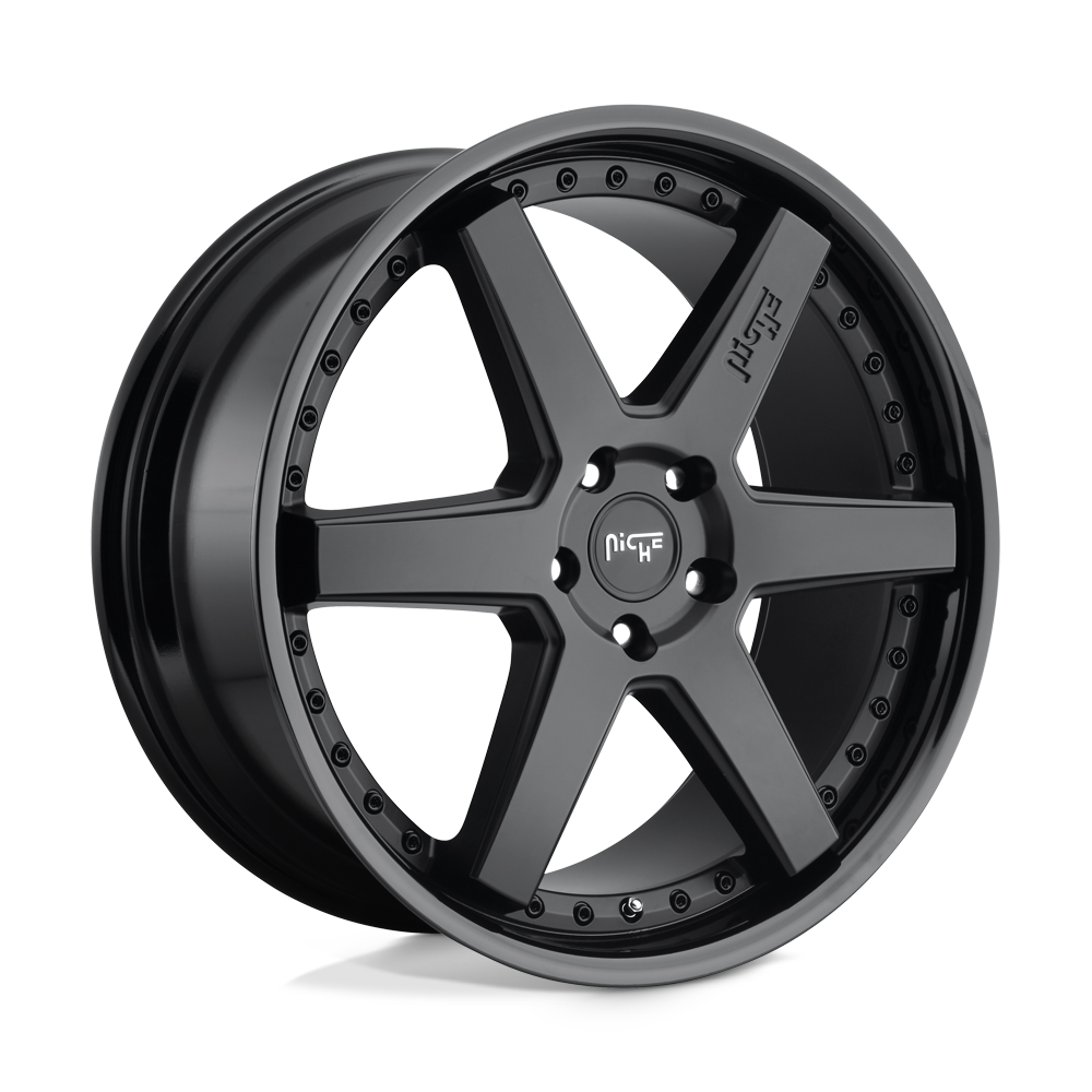 Niche 1pc M192 Altair 20x9 5x115 18 71.5 Gloss Black Matte Black
