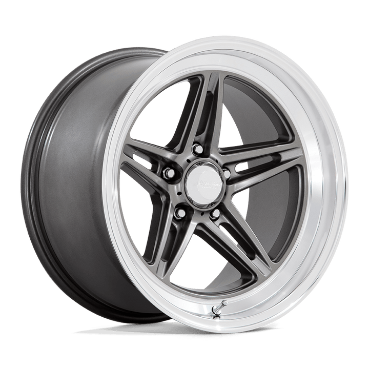 American Racing Vintage Vn514 Groove 18x7 5x114.3 0 72.6 Anthracite With Diamond Cut Lip