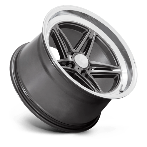 American Racing Vintage Vn514 Groove 18x7 5x120.65 0 72.6 Anthracite With Diamond Cut Lip