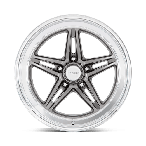 American Racing Vintage Vn514 Groove 18x7 5x114.3 0 72.6 Anthracite With Diamond Cut Lip