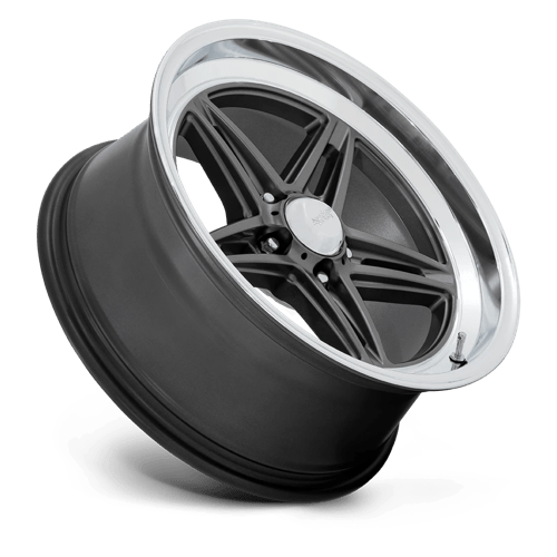 American Racing Vintage Vn514 Groove 20x10 5x120.65 6 72.6 Anthracite With Diamond Cut Lip