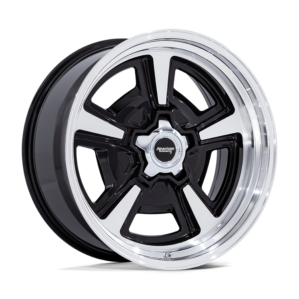 American Racing Vintage Vn517 Marauder 22x10 5x139.7 6 87.1 Gloss Black Mch Dia-cut Lip