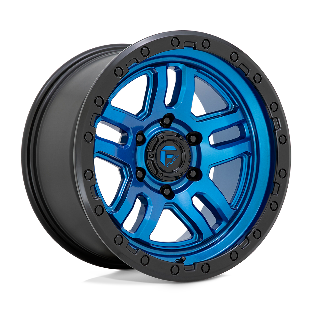 CARBURANT TOUT-TERRAIN D790 MUNITIONS 17X9 6X139.7 -12 106.1 BLEU AVEC LÈVRE NOIRE