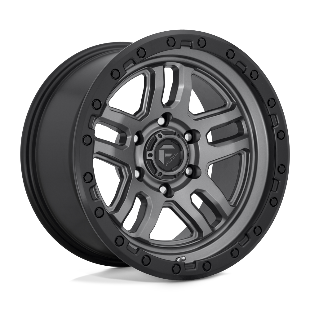FUEL OFF-ROAD D701 MUNITIONS 18X9 5X127 -12 71,5 ANNEAU DE PERLES NOIR GUN METAL MAT