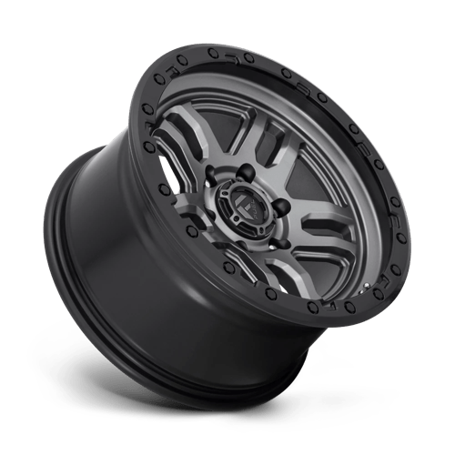 FUEL OFF-ROAD D701 MUNITIONS 17X9 5X127 -12 71,5 ANNEAU DE PERLES NOIR GUN METAL MAT