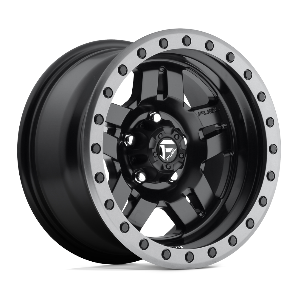 FUEL OFF-ROAD D557 ANZA 15X8 5X114.3 -18 72.56 ANNEAU MÉTAL GUN NOIR MAT