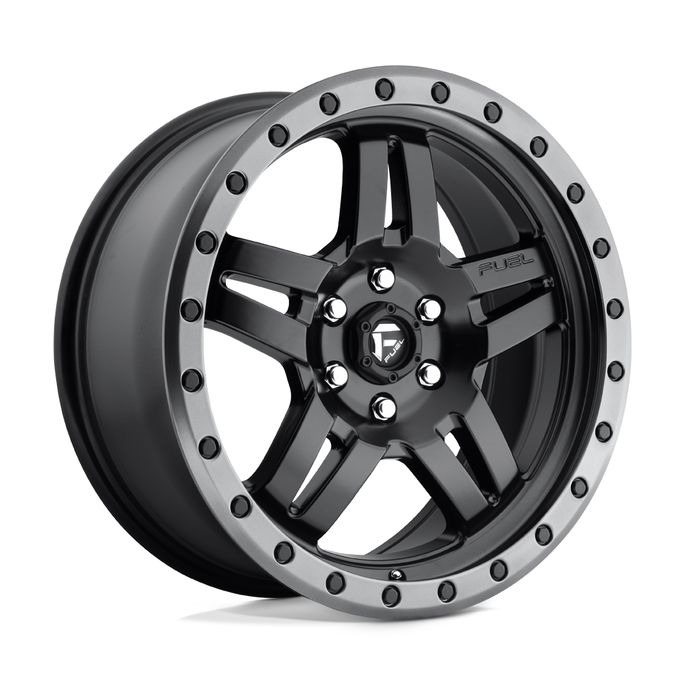 FUEL OFF-ROAD D557 ANZA 18X8 6X120 27 67.06 ANNEAU MÉTAL GUN NOIR MAT