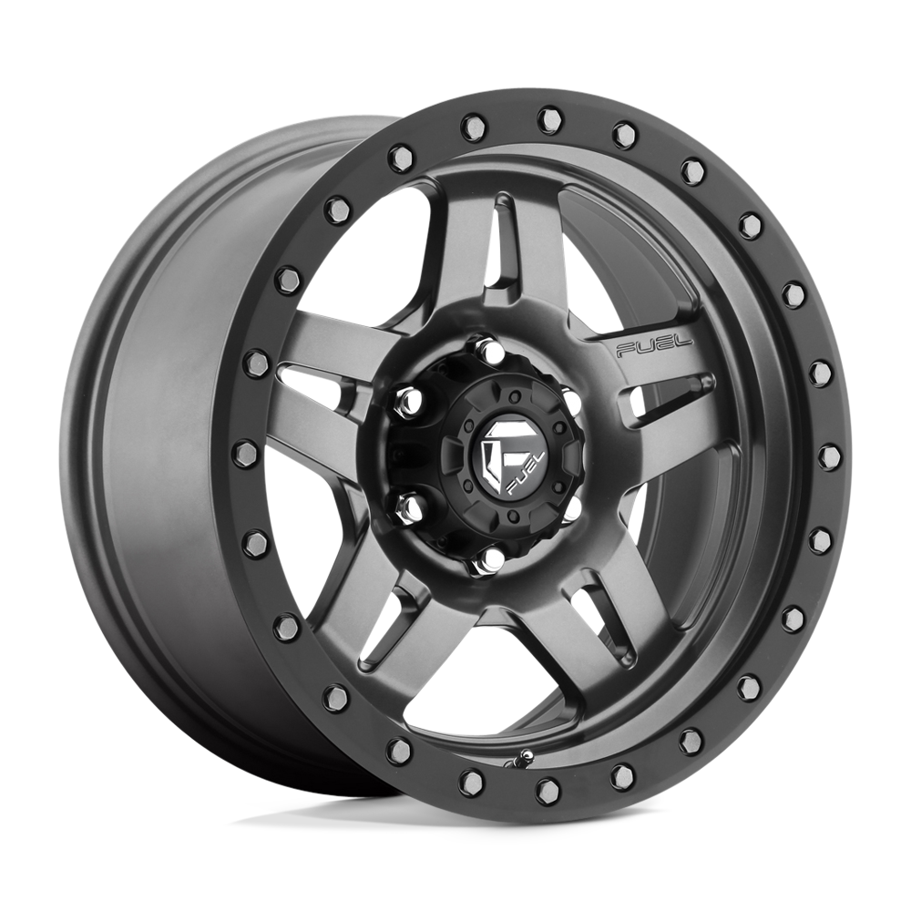 Fuel Off-Road D558 Anza 17x8.5 6x139.7 6 108 Matte Gun Metal Black Bead Ring
